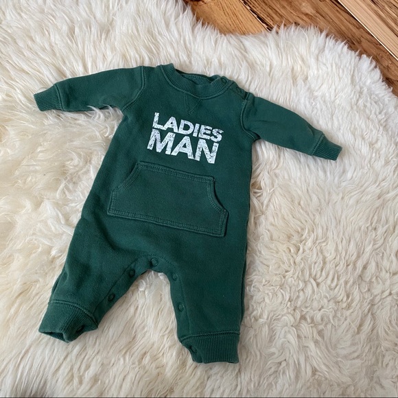 Newborn Sweat one piece onesie Ladies Man Cute Funny Outfit - Picture 1 of 5